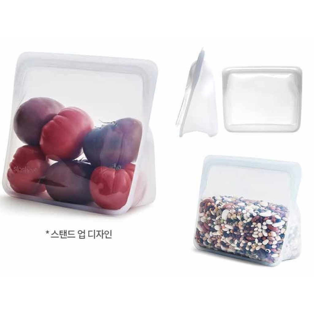 Túi silicon bảo quản thực phẩm sử dụng nhiều lần Stasher nhiều kích thước | Túi silicon đựng bảo quản thực phẩm (Nhiệt độ từ: -40 đến 200)