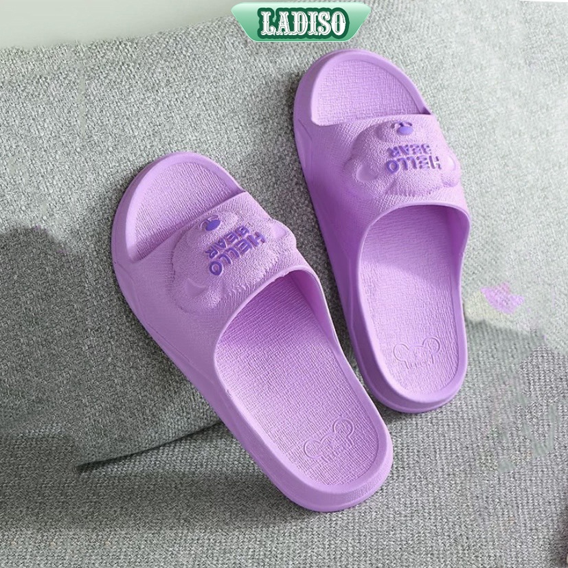 Dép nữ quai ngang LADISO hình gấu nổi cute hàng QC cực êm chân - TT328