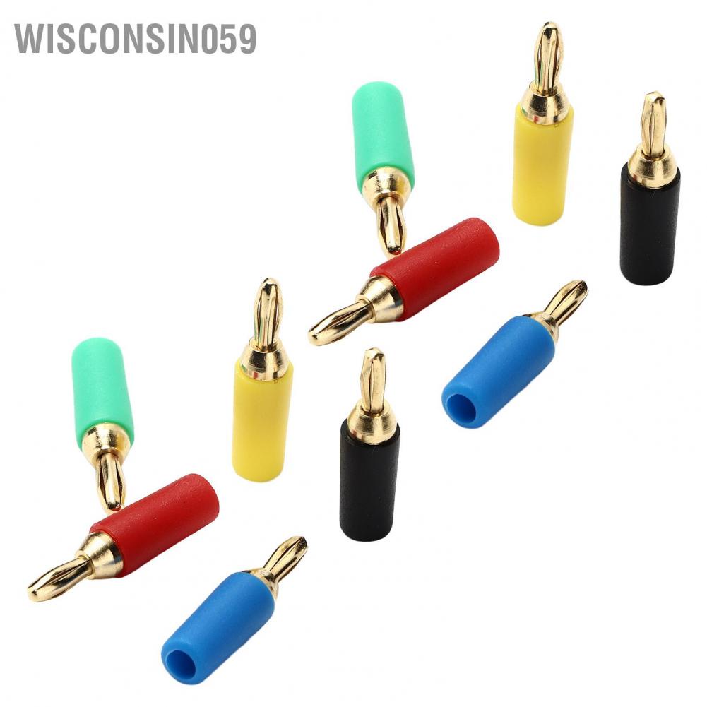 Wisconsin059 2.5mm Banana Plugs Brass Gold Plated Soldering Connector Assortment for Speaker Wire