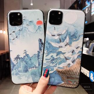 Ốp lưng mềm độc đáo phong cách trung hoa cho IPhone 11 Pro max 6splus 7 8plus IPhone X XR Xmax