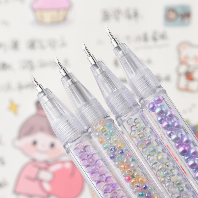 Dao Cắt Washi Dạng Bút Hologram Rọc Giấy Washi Chiết Sticker Hình Dán Phụ Kiện Dụng Cụ Trang Trí Sổ Bullet Journal