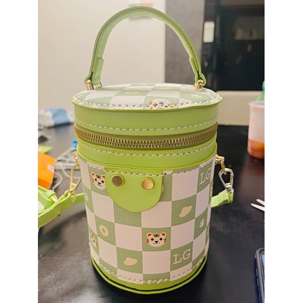 M35_Túi PU Hình Tròn DIY Tự May Handmade