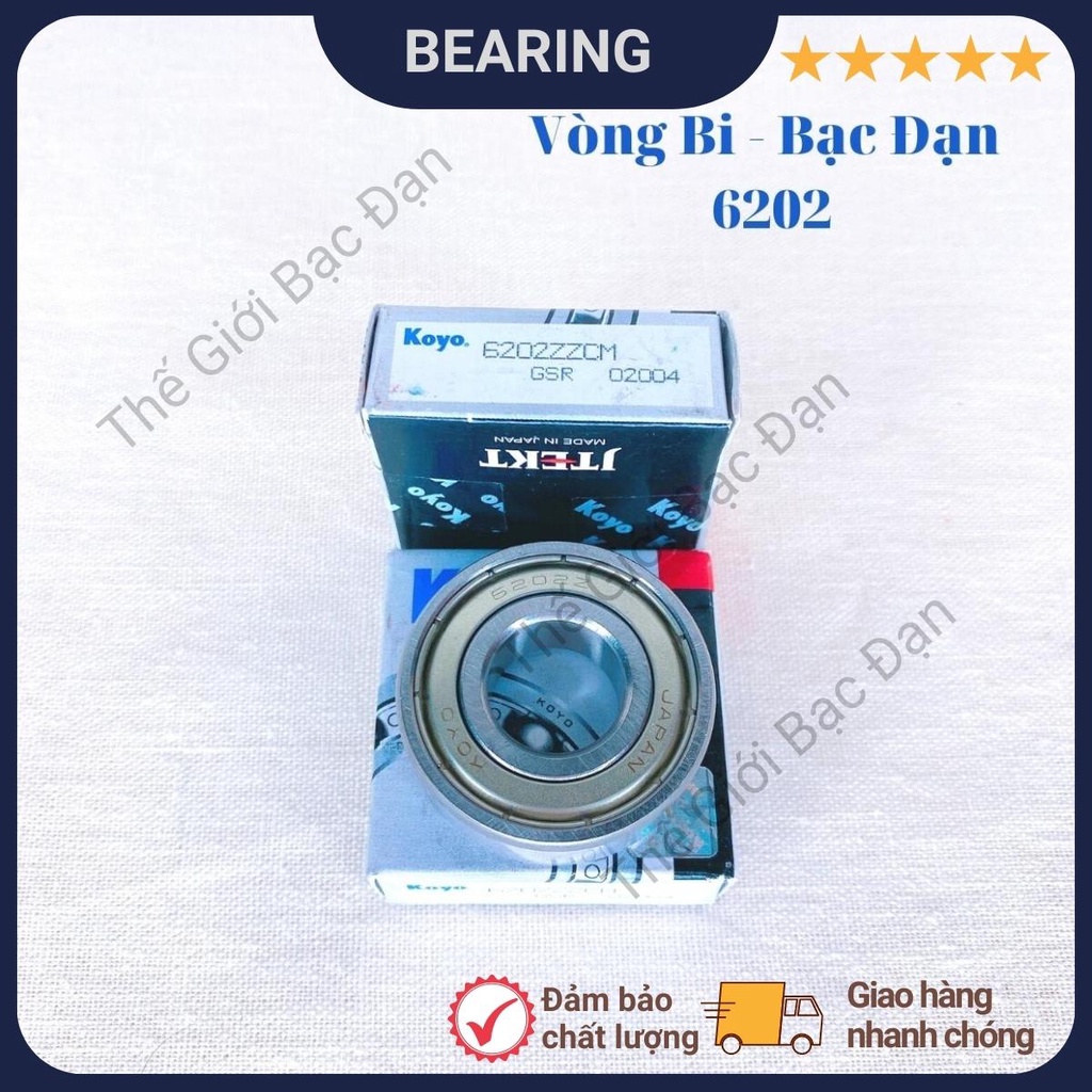 Vòng bi bạc đạn 6202 ZZCM KOYO -hàng đẹp - chất lượng cao -Thế Giới Bạc Đạn