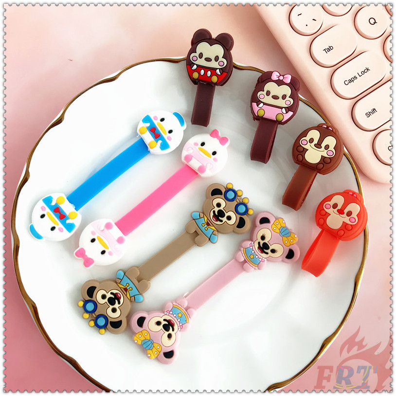 ◐ Dây Quấn Cáp Nhân Vật Disney ◑ 1 Dụng Cụ Quấn Gọn Dây Cáp Tai Nghe Gọn Gàng Bằng Silicon Hình Mickey/Minnie/Vịt Donald/ Daisy/ Duffy/ Winnie