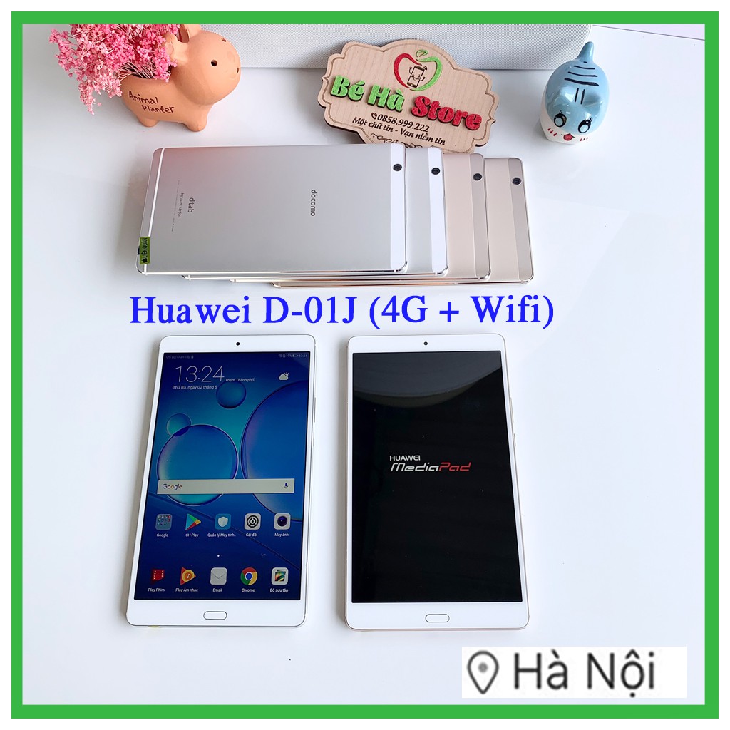Máy tính bảng Huawei Dtab D-01J /16Gb (Wifi + 4G) Đẹp Như Mới – Màn hình 2K/ ram 3G/ Vân tay/ LTE/ Loa Harman Kardon