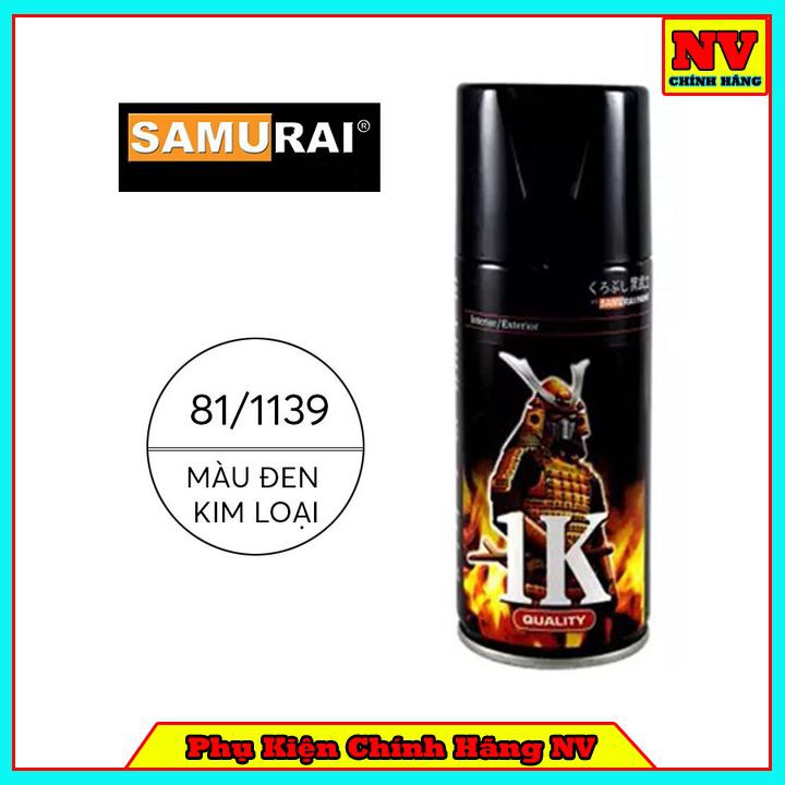 Sơn Samurai màu trong 1/128 chính hãng, sơn xịt phủ dàn áo xe máy chịu nhiệt, chống nứt nẻ, kháng xăng