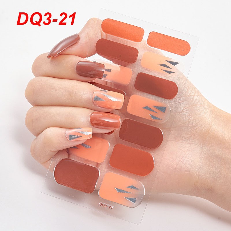 Set 14 nhãn dán móng tay Dq3 21-40 phong cách 3d xinh xắn thời thời trang