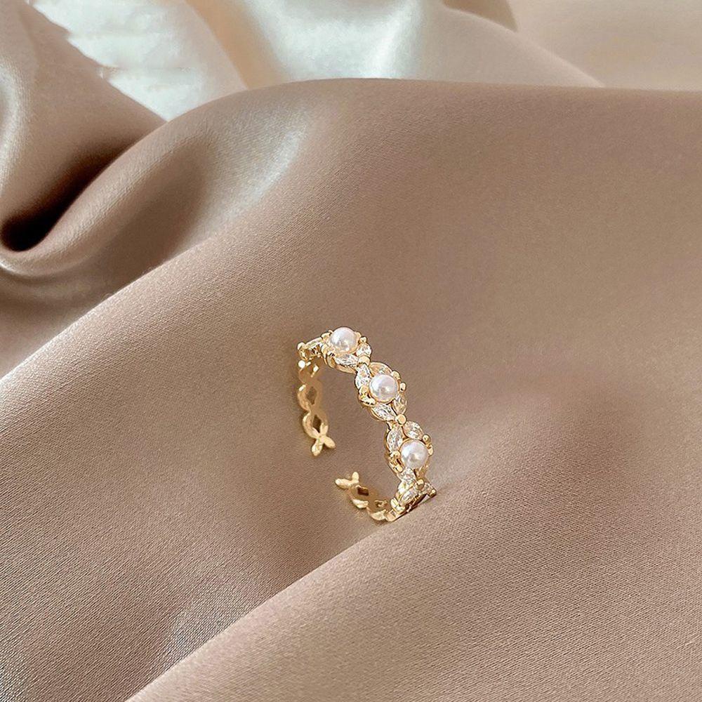 2 Nhẫn Đeo Ngón Trỏ Có Thể Điều Chỉnh Kích Cỡ Họa Tiết Hoa Cá Tính Cho