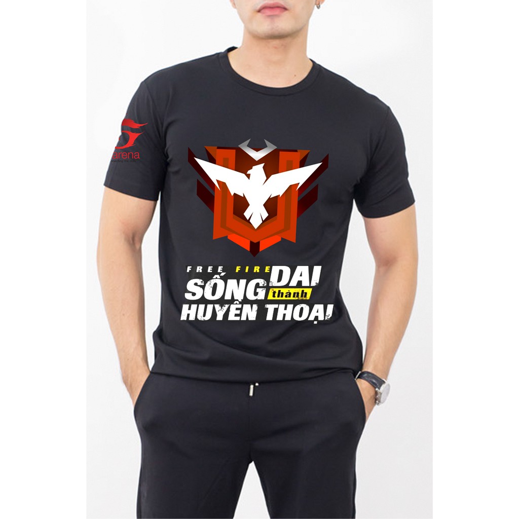 Áo Thun Free Fire Màu Đen Rank Huyền Thoại [ TẶNG 1 Nón Thêu ] Hình In Sắc Nét Hot Trend 2021 | BigBuy360 - bigbuy360.vn