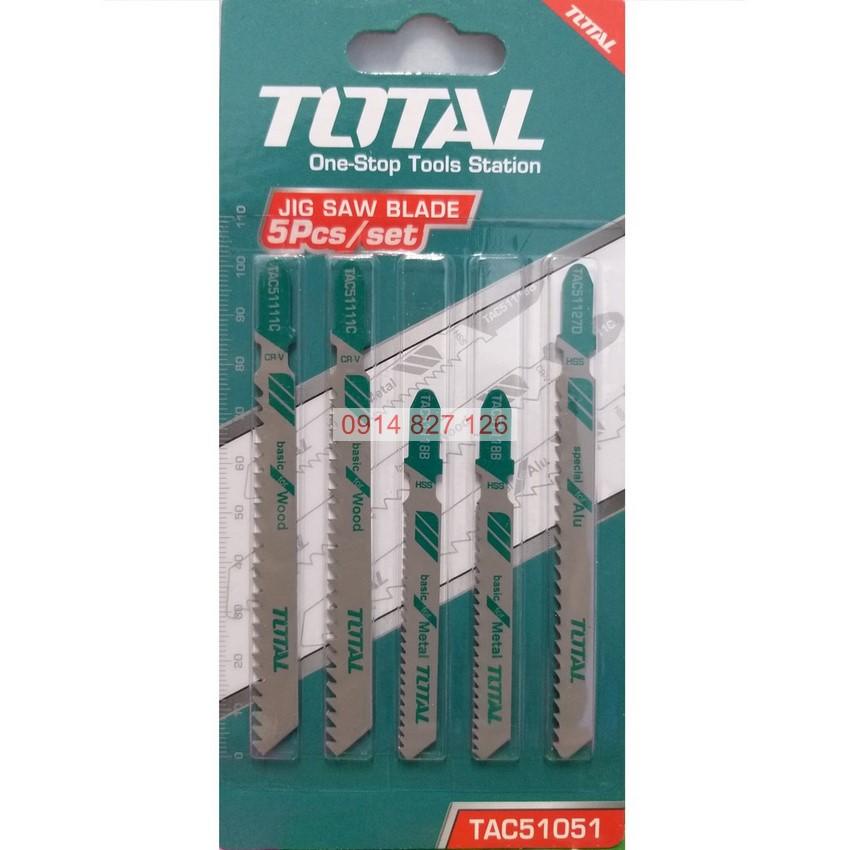 Bộ 5 lưỡi cưa lọng TOTAL TAC51051 chất liệu hợp kim siêu bền, dễ dàng cắt kim loại, Bh 6 tháng Kouritsu Official Store