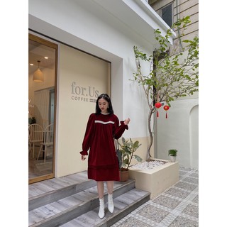 Váy nhung dáng xoè 286
