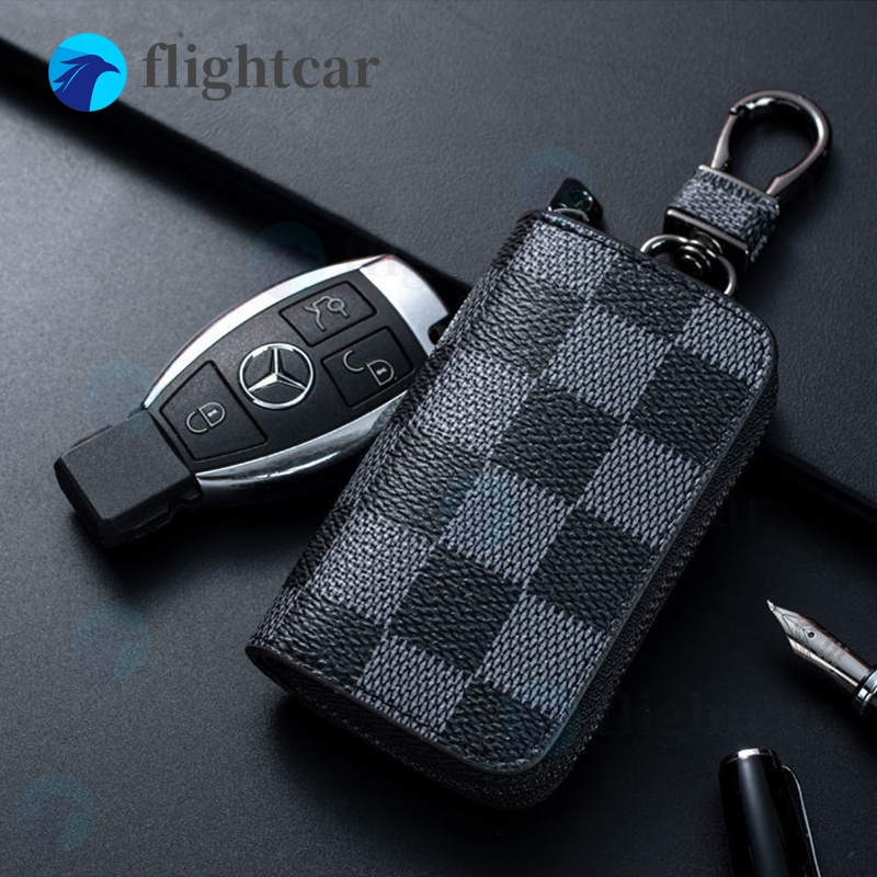 Vỏ Da Bảo Vệ Chìa Khóa Xe Hơi Có Khóa Kéo Tiện Lợi