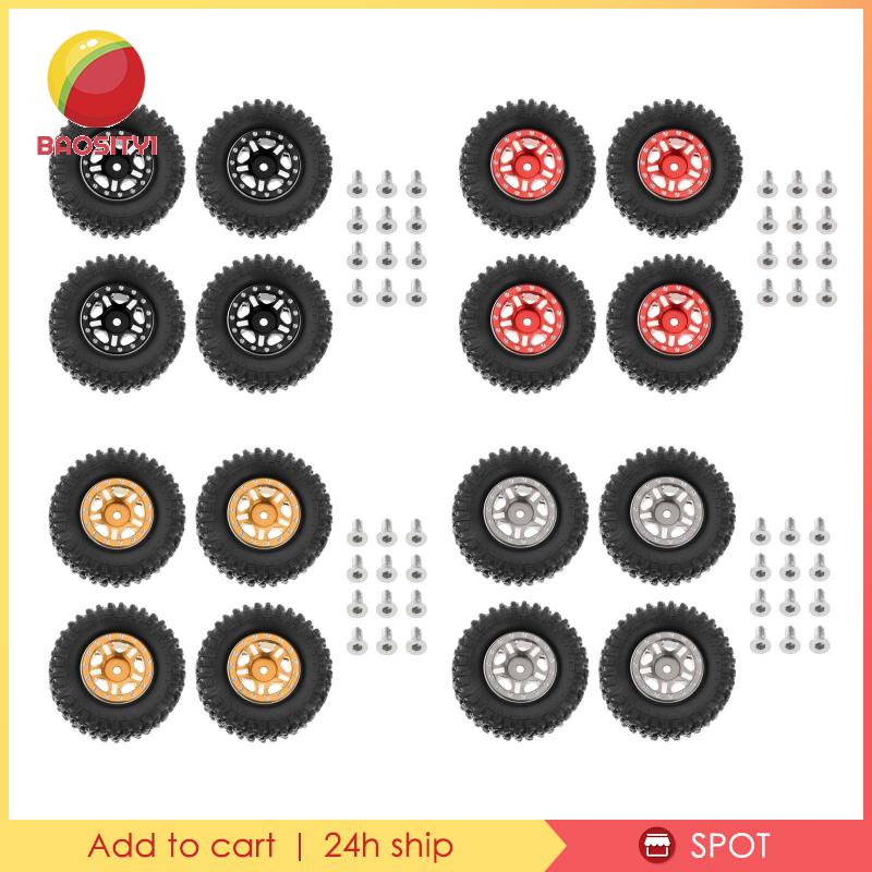 Set 4 Bánh Xe Cao Su Dành Cho Xe Đồ Chơi SCX24 90081 1 / 24 RC