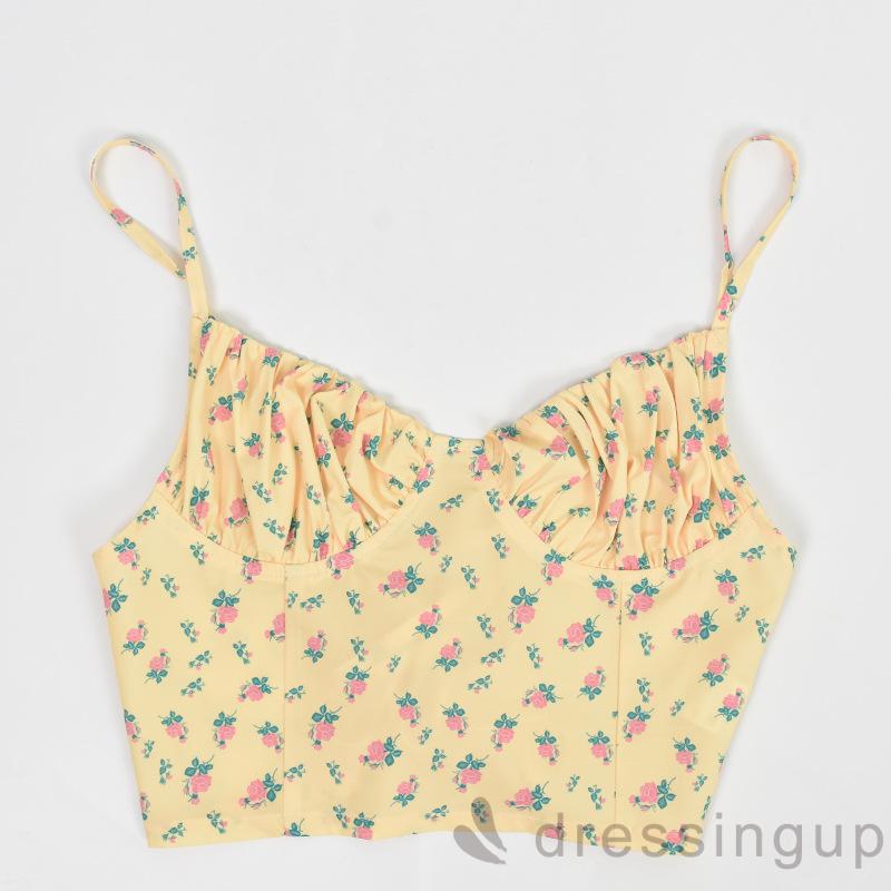 Áo Nữ Không Tay Hở Lưng Họa Tiết Hoa Thời Trang