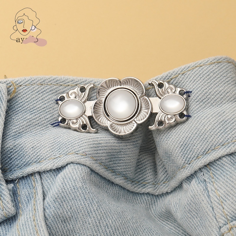 Bộ Nút Bấm Điều Chỉnh Thắt Lưng Bằng Kim Loại Phong Cách Retro