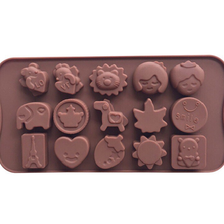 Khuôn Silicon Đổ Socola/Thạch/Đá/Kẹochipchip/Pudding Hình Valentin