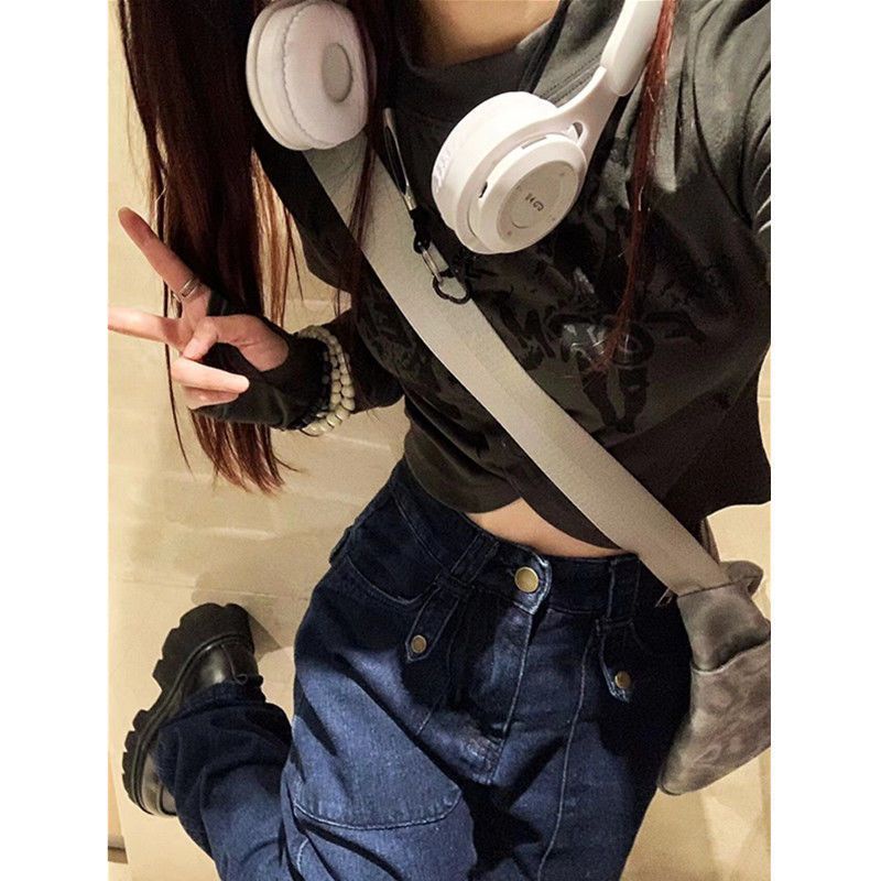 Quần Jeans Nữ Dài Ống Rộng Thời Trang