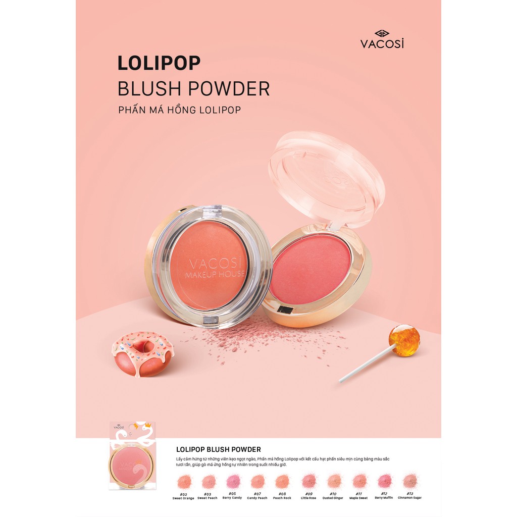 PHẤN MÁ HỒNG LOLIPOP VACOSI - 09: Litte Rose | BigBuy360 - bigbuy360.vn