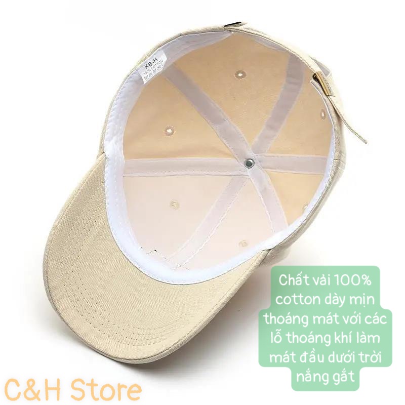 Mũ lưỡi trai logo thêu nổi chữ AVS, nón kết nam nữ form unisex phong cách ulzzang chất liệu Cotton cao cấp thoáng mát NN