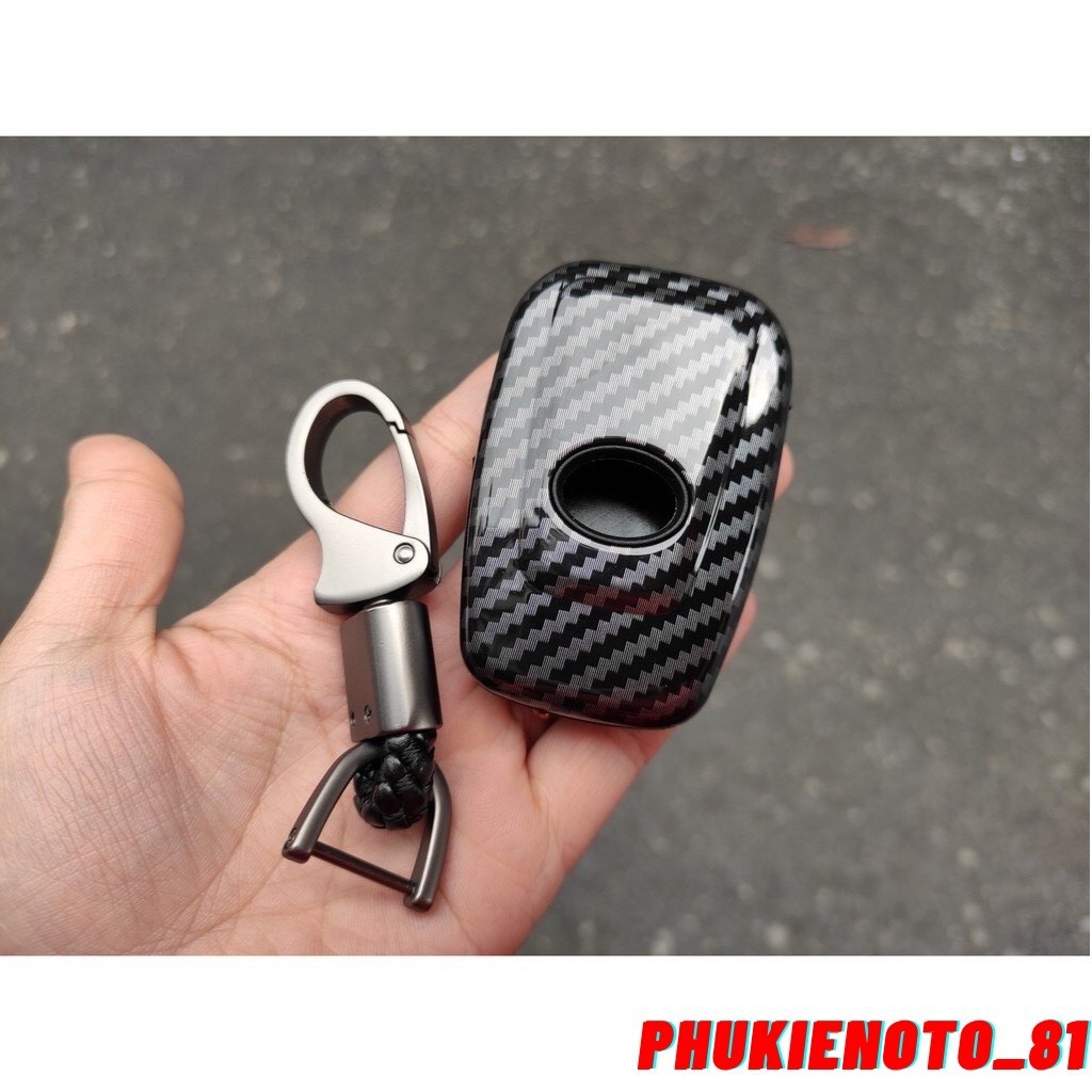 Ốp chìa khoá toyota camry, cross bản 3 nút Vân cacbon cao cấp