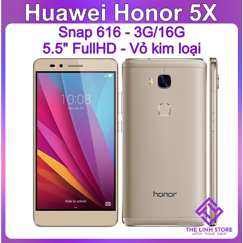 Điện thoại Huawei Honor 5X 2 sim,vỏ kim loại - Màn 5.5 Ram3G