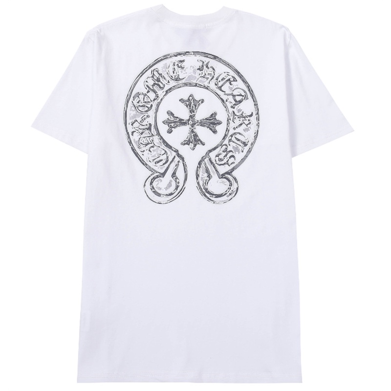 Áo Thun Cotton Tay Ngắn Dáng Rộng In Hình Chrome Heart Phát Sáng Thời Trang Cho Cặp Đôi