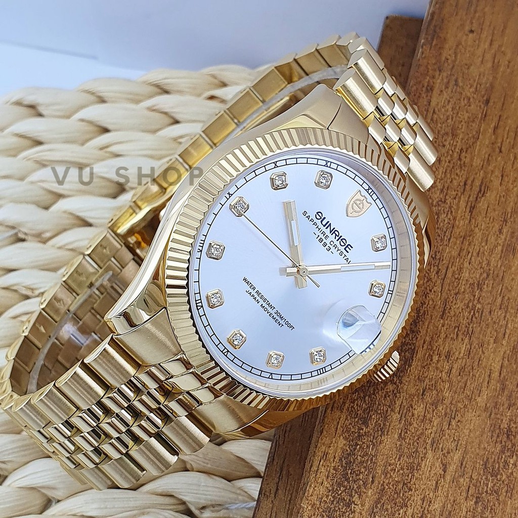 Đồng hồ nam SUNRISE 1255SA Kính Sapphire - Chính hãng