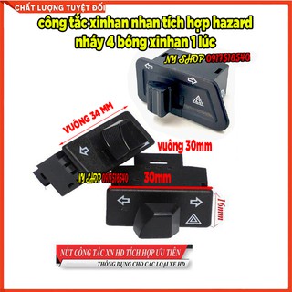 COMBO Công tắc xi nhan tích hợp Hazard - nháy cả 4 bóng xi nhan