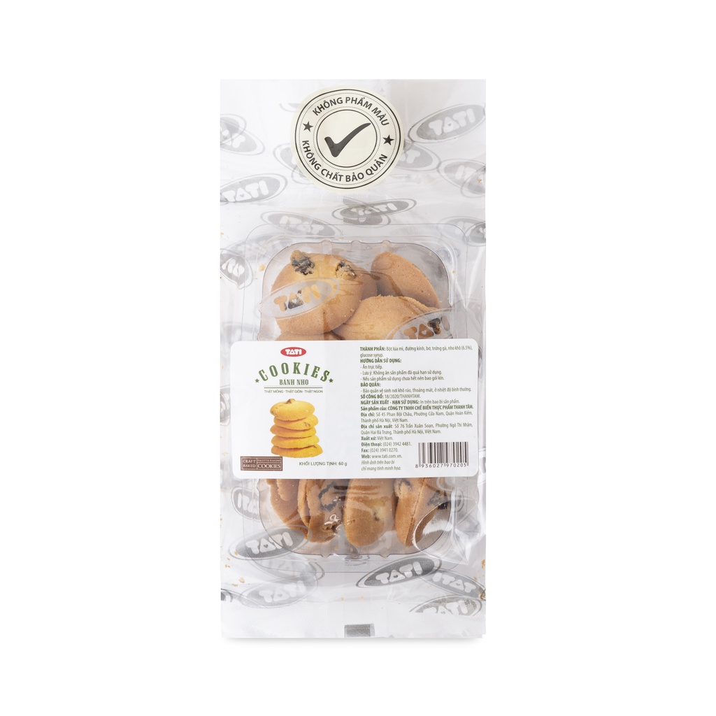 Bánh TATI Cookies Nho 60g