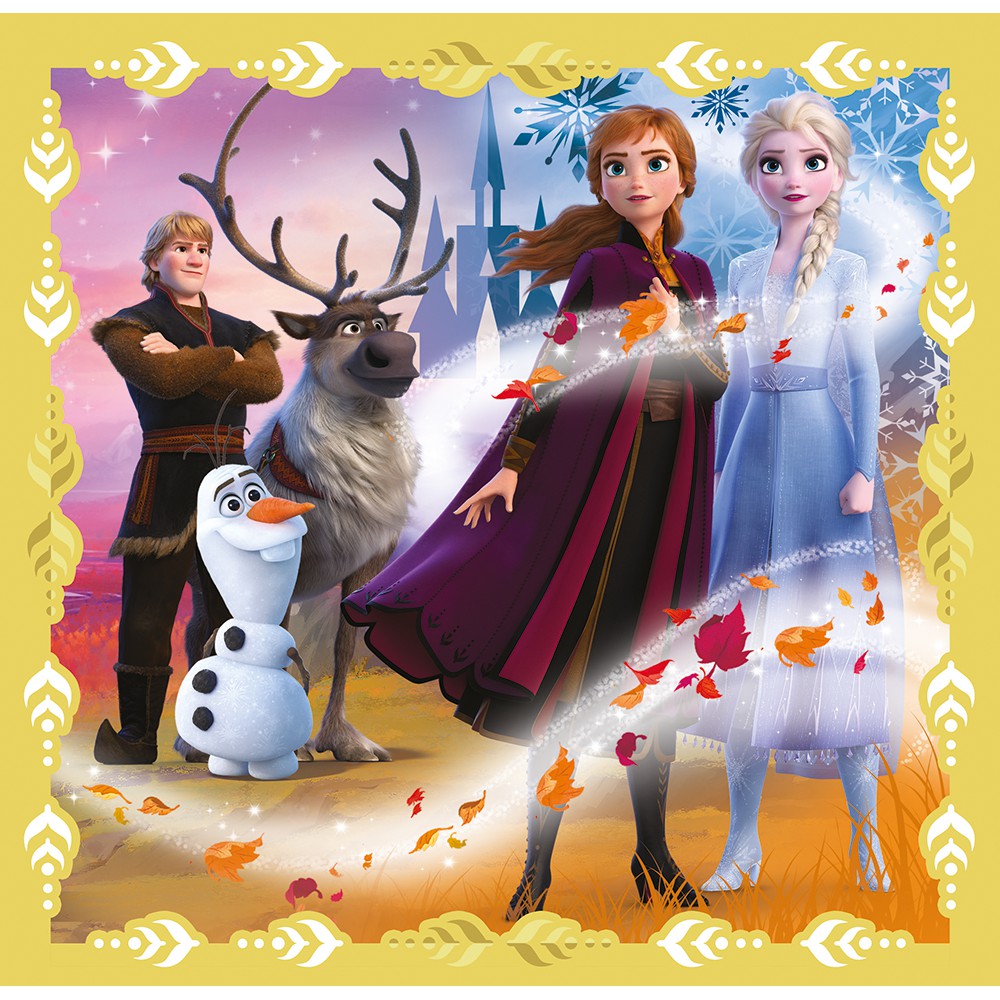 Tranh ghép hình 3 trong 1 (20/36/50 mảnh) Chủ đề Anna và Elsa Disney Frozen II Trefl 34847( dành cho bé 3 tuổi)