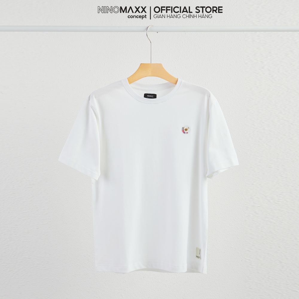 NINOMAXX Áo thun thời trang Nam tay ngắn chất cotton pha spandex trẻ trung 2012016