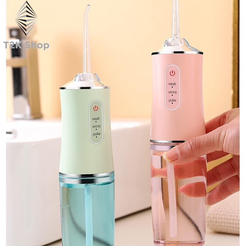 Máy tăm nước cầm tay Oral Irrigator 3 chế độ xịt chống thấm nước - Tăm nước vệ sinh răng miệng cực sạch