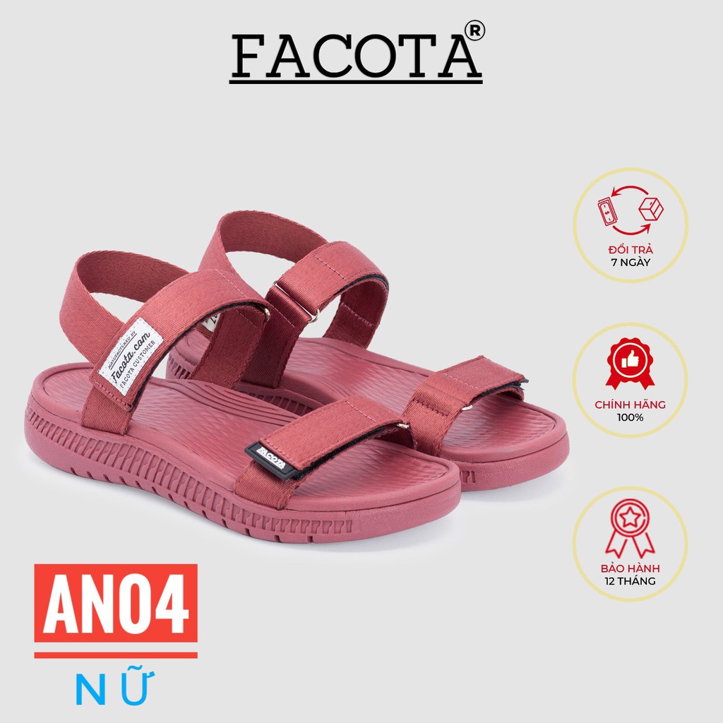 Giày sandal Chính Hãng Facota Angelica AN04 học sinh nữ quai dù