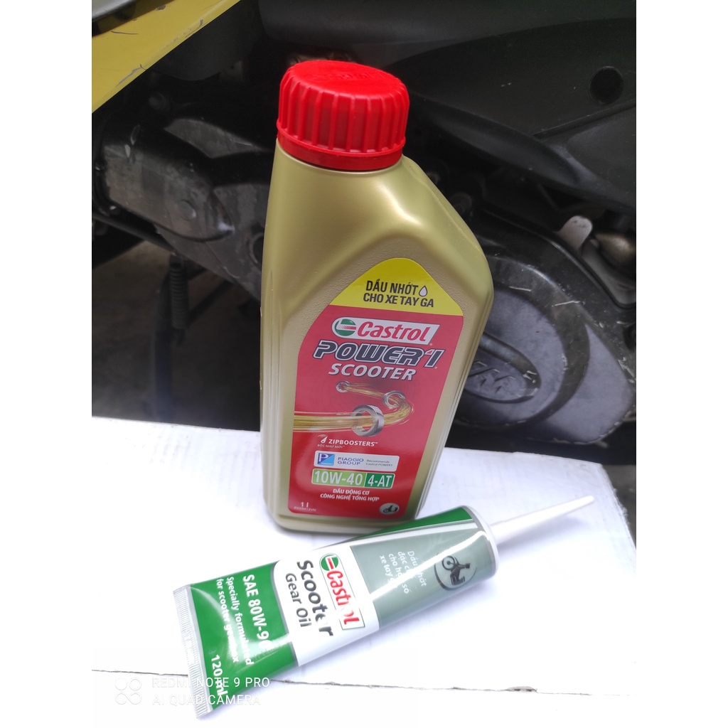Nhớt Castrol Power Scooter 10W40 1L - Nhớt Castrol Power xe tay ga + nhớt hộp số Castrol