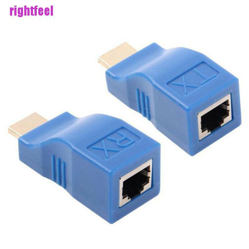 Set 2 Cáp Chuyển Đổi HDMI 1080p Sang Ethernet HDTV RJ45 Cat 5e / 6 Lan Chuyên Dụng
