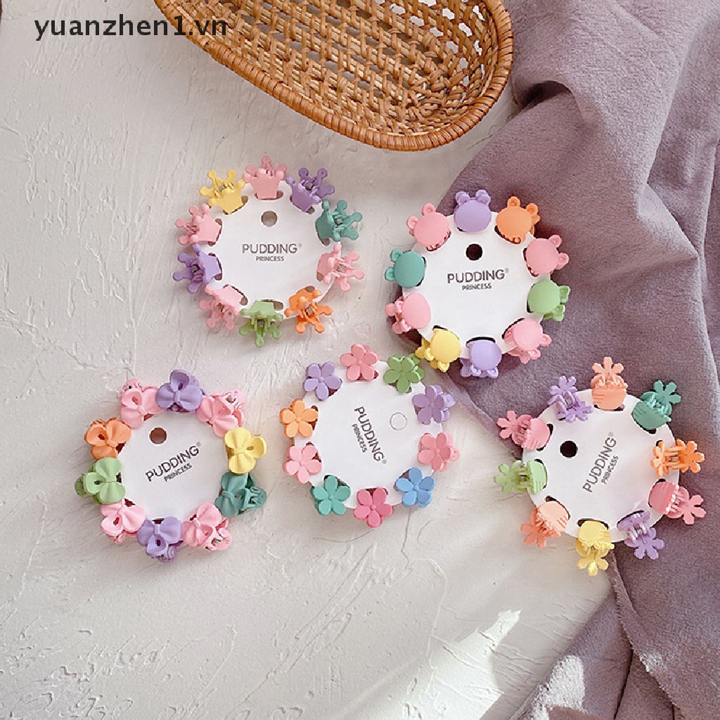 Set 10 Kẹp Tóc Hình Ngôi Sao / Bông Hoa / Chuột Mickey Dễ Thương Cho Bé Gái