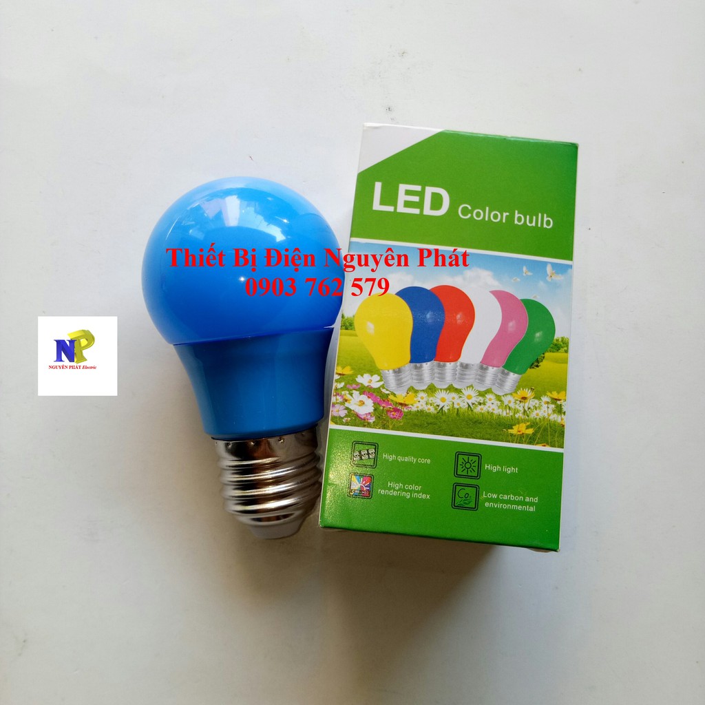 [Nguyên Phát] Đèn Led Búp Kín Nước 3w Màu Đỏ - Xanh Lá - Xanh Dương | BigBuy360 - bigbuy360.vn