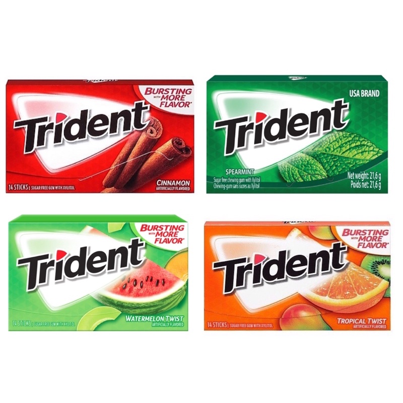 KẸO GUM/ CAO SU KHÔNG ĐƯỜNG TRIDENT 26,6G