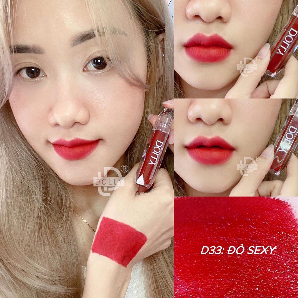 Son Lì Son Kem  DOLLY DIAMOND VELVET Không Chì Cao Cấp Chính Hãng NEW 2021