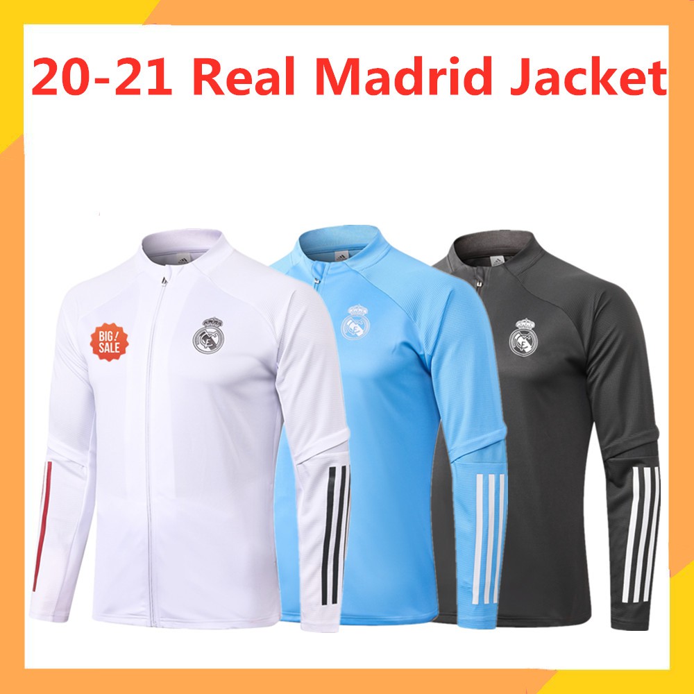 Áo Khoác Đá Bóng Câu Lạc Bộ Real Madrid Jersey 20-21 Cho Nam