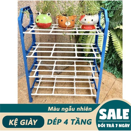 Kệ giày 4 tầng đa năng kệ để giày dép tiện dụng khung nhựa chắc chắn