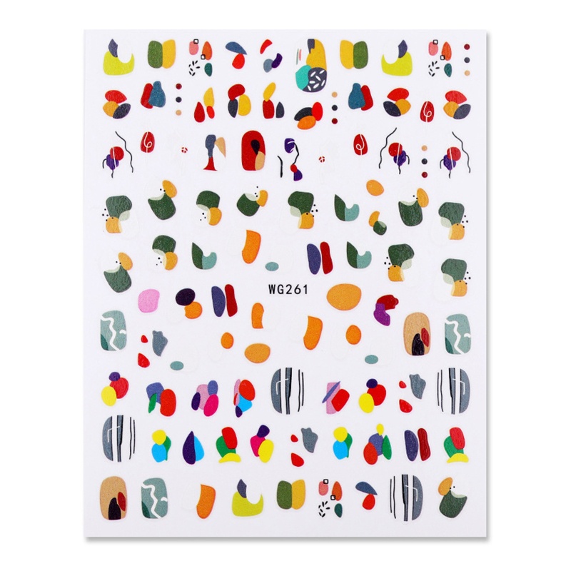 Miếng Dán Trang Trí Móng Tay 3D Tự Dính Họa Tiết Hoa Hồng / Lá Xinh Xắn