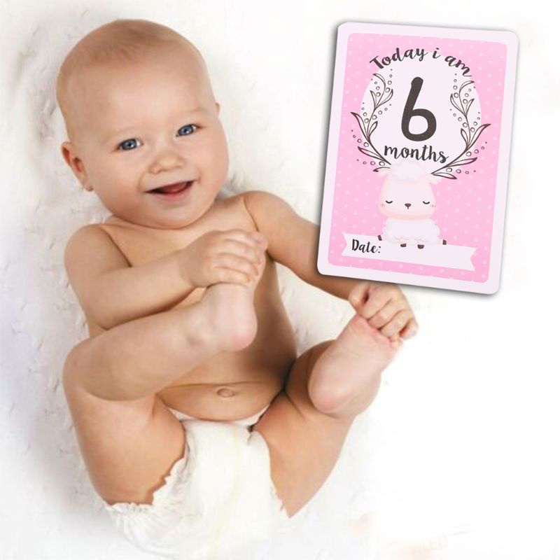 Bộ Thẻ Đánh Dấu Cột Mốc Phát Triển Theo Tháng Làm Phụ Kiện Chụp Ảnh Cho Bé