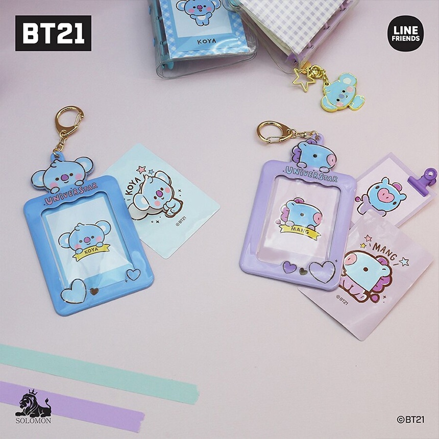 BT21 Photo Card Key Holder KeyChain KeyRing