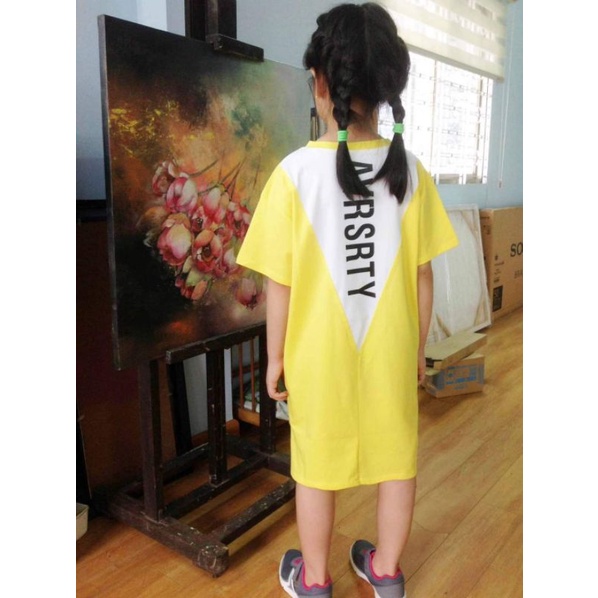 Đầm suông cho bé. Chất thun cotton 4c_ sz 26kg _ 45kg.