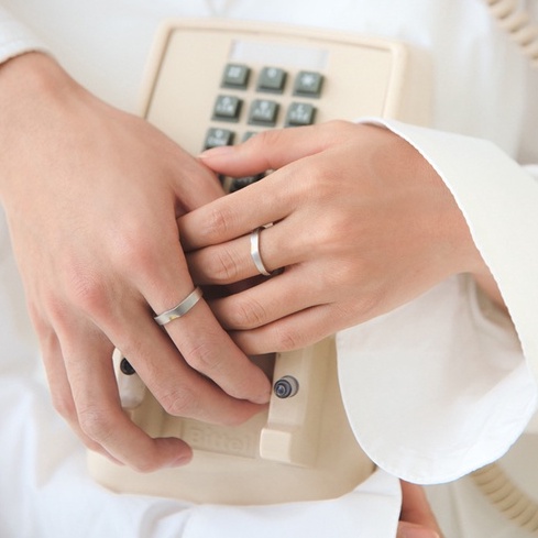 Nhẫn đôi nhẫn cặp nam nữ bạc s925 trái tim ghép màu vàng long distance love Cá jewelry NĐ62