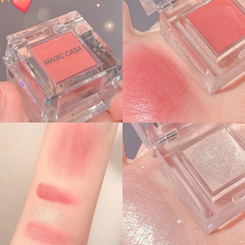 ✨✨Kem bắt sáng kèm phấn má hồng Magic Casa trang điểm tiện dụng