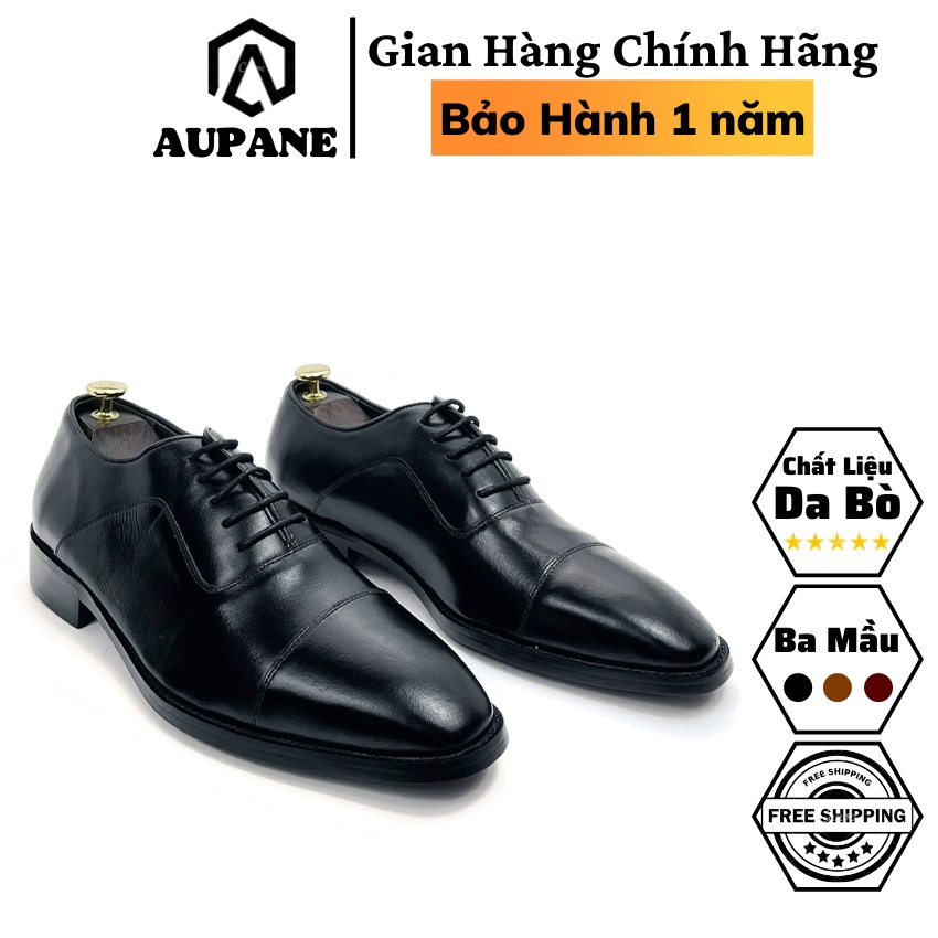 Giày tây da nam cao cấp da bò thật kểu dáng Oxford bảo hành 1 năm - Mã T10