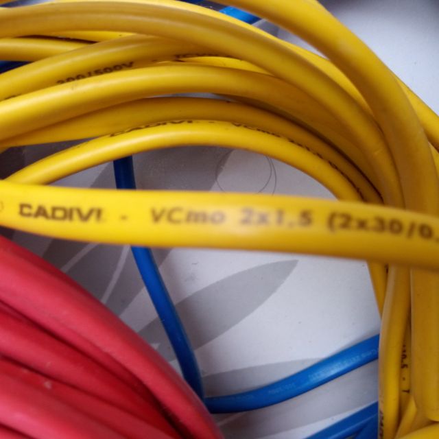 Dây điện đôi Oval mềm Cadivi 2x1,5mm Bán lẻ theo mét 5 mét/45K