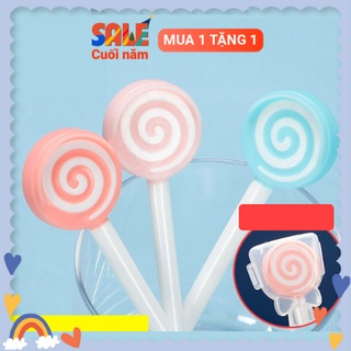 Rơ Lưỡi Em Bé, Tưa Luỡi Silicone, Dụng Cụ Làm Sạch Lưỡi Hình Kẹo Chất Liệu An Toàn Cho Bé